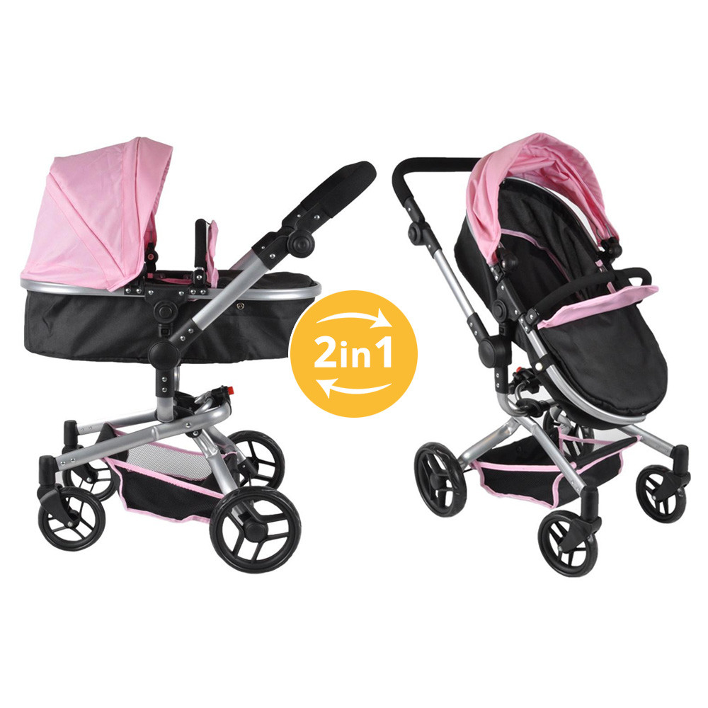 Verbonden heroïne Formuleren Poppenwagen | Black Angel 2 in 1 Softpink