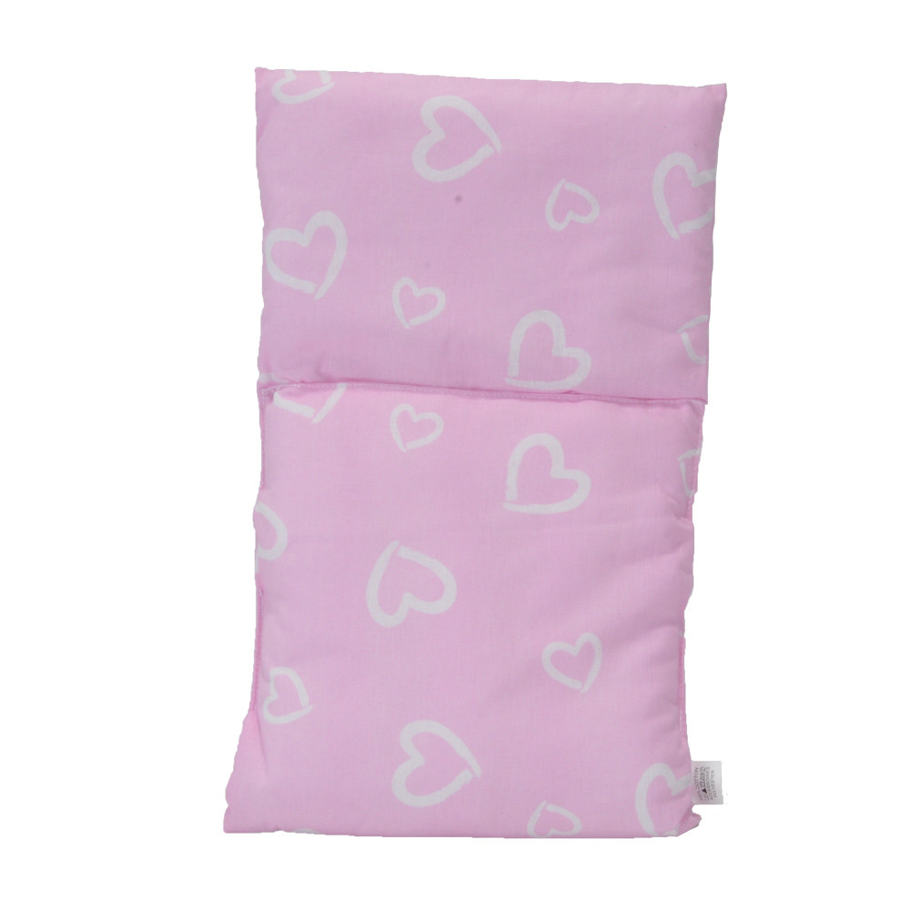  Poppendekentje Pink with hearts
