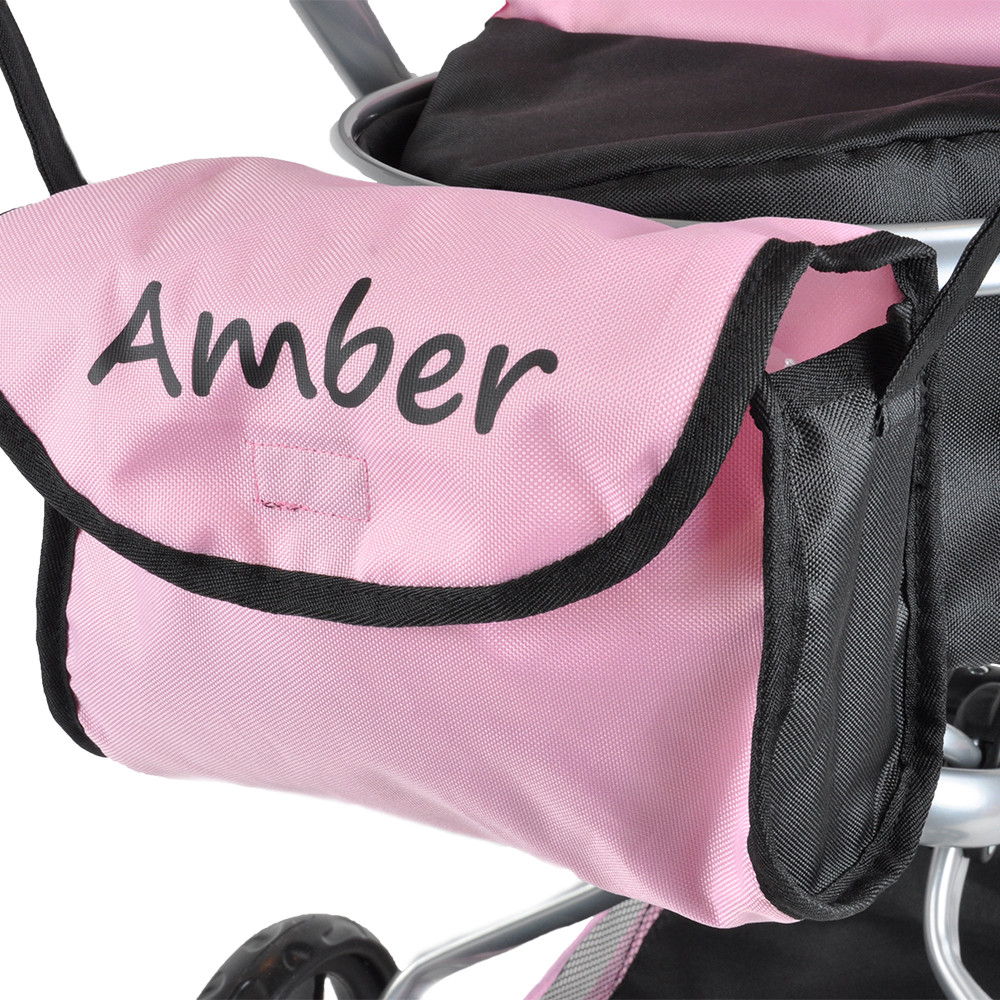  Luiertas Black soft-pink met eigen naam