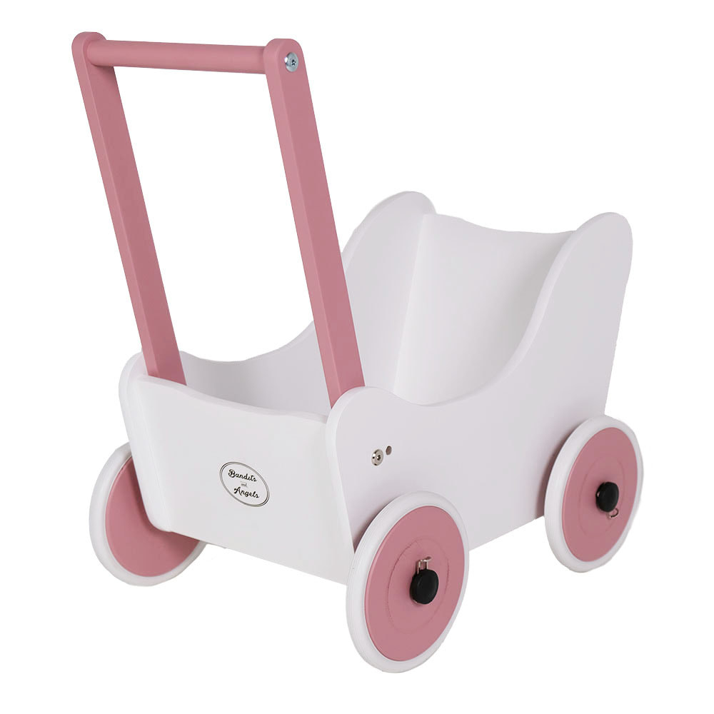 Onzuiver Voorrecht aardbeving Wit met Roze Poppenwagen Little Angel, vanaf 1 jaar