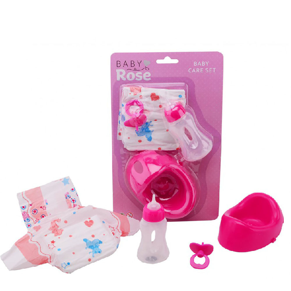 Funtoys Baby Rose verzorgingsset (4 delig)