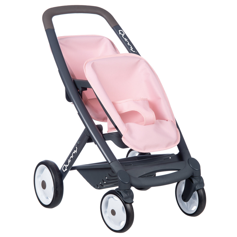 Smoby Quinny Tweeling Buggy lichtroze