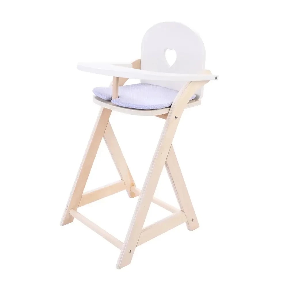 Woodtoys Poppenstoel wit-grijs